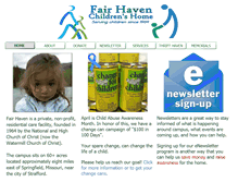 Tablet Screenshot of fairhavenchildrenshome.com